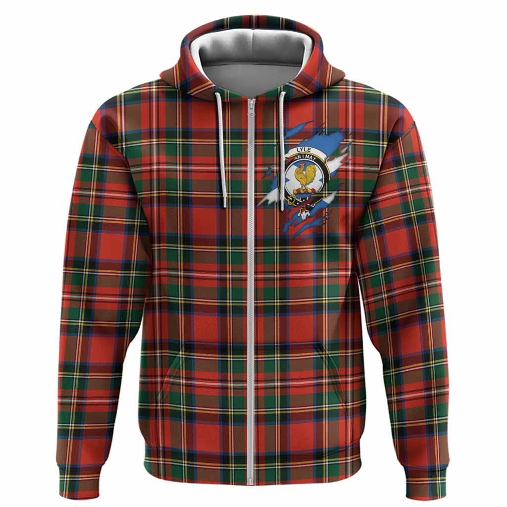 Lyle Clan Crest In Me Tartan Hoodie Scotland Flag Style