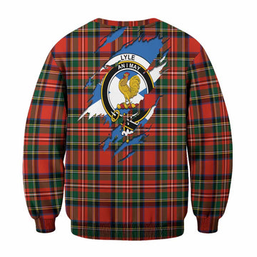 Lyle Clan Crest In Me Tartan Sweatshirt Scotland Flag Style