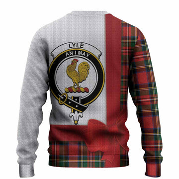 Lyle Tartan Crest Christmas Christmas Ugly Sweater Highland Cow Bagpipes Coquette Bow Style