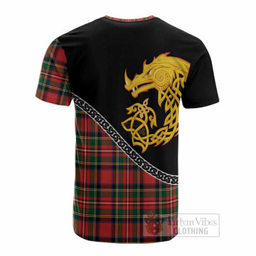 Lyle Tartan Crest Cotton T-shirt Legendary Dragon Knot Half Style