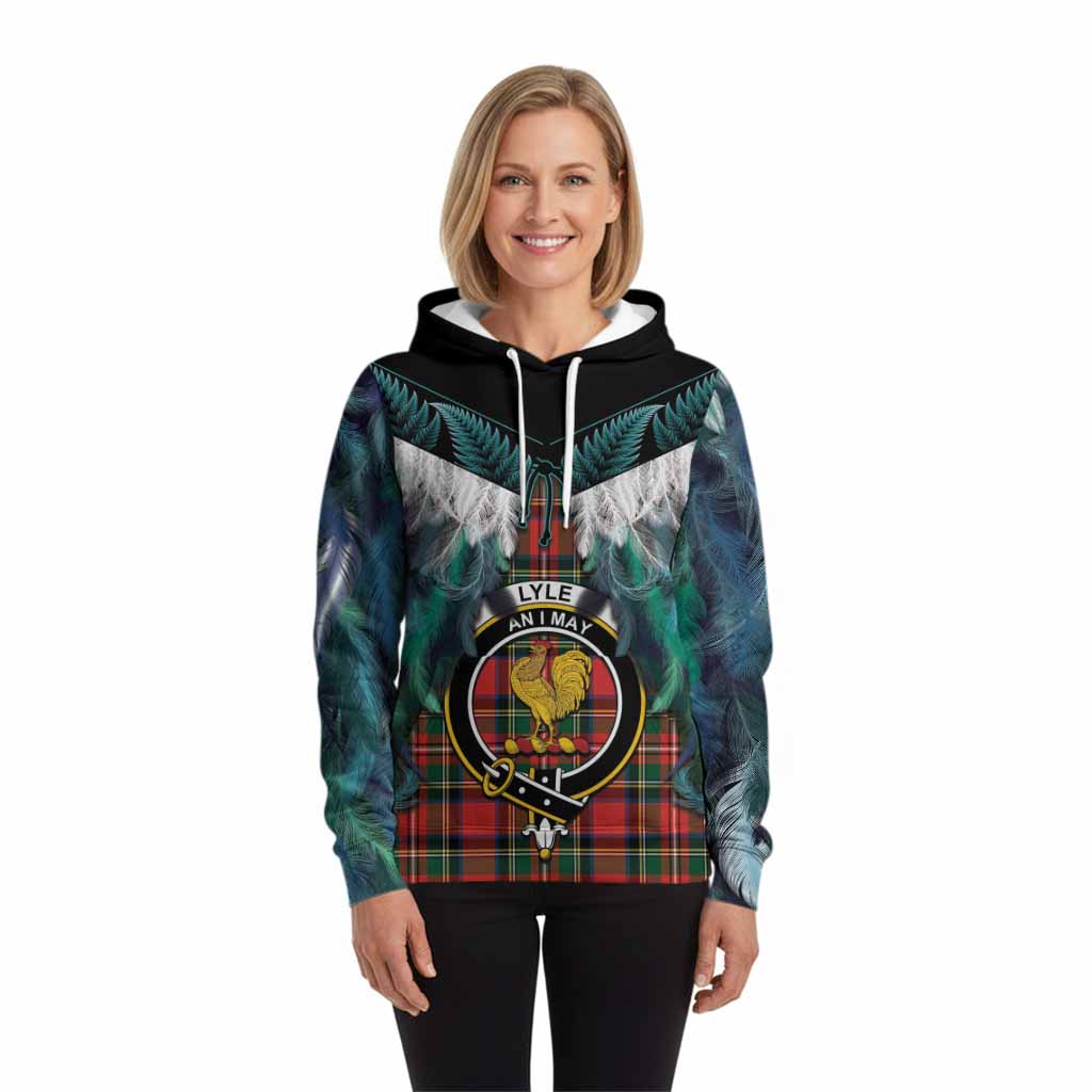 Lyle Tartan Crest Hoodie New Zealand Maori Korowai Cloak