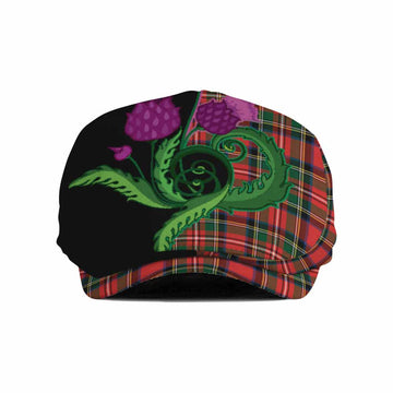 Lyle Tartan Flat Cap, Jeff Cap Traditional Scottish Thistle