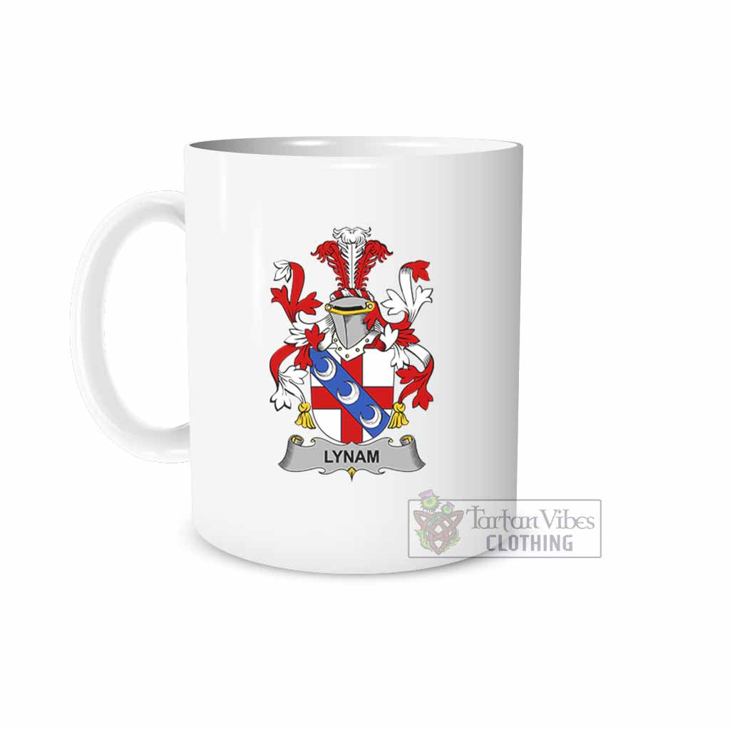 Lynam Irish Clan Coat of Arms Ceramic Mug White - 2D-tartanvibesclothing