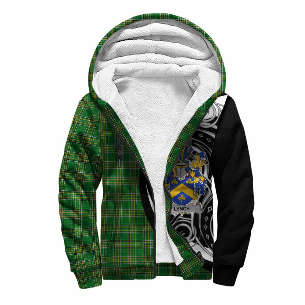 Tartan Vibes Clothing Lynch Irish Clan Sherpa Hoodie Celtic Circle Style