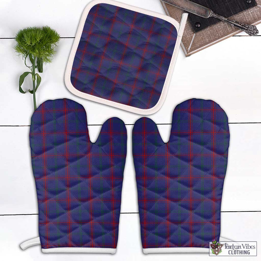 Lynch Tartan Combo Oven Mitt & Pot-Holder Combo 2 Oven Mitt & 1 Pot-Holder Black - Tartan Vibes Clothing