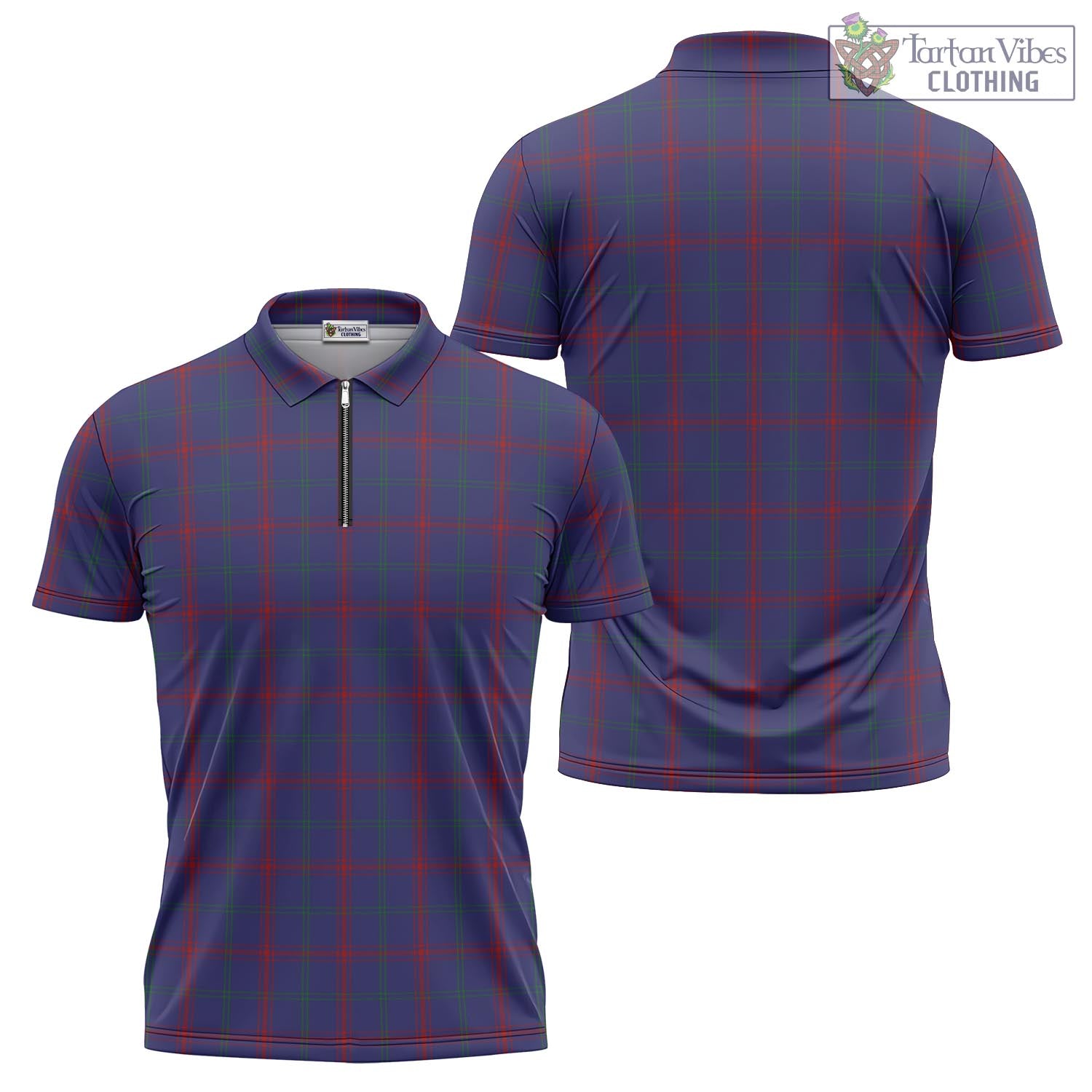 Lynch Tartan Zipper Polo Shirt Unisex - Tartan Vibes Clothing