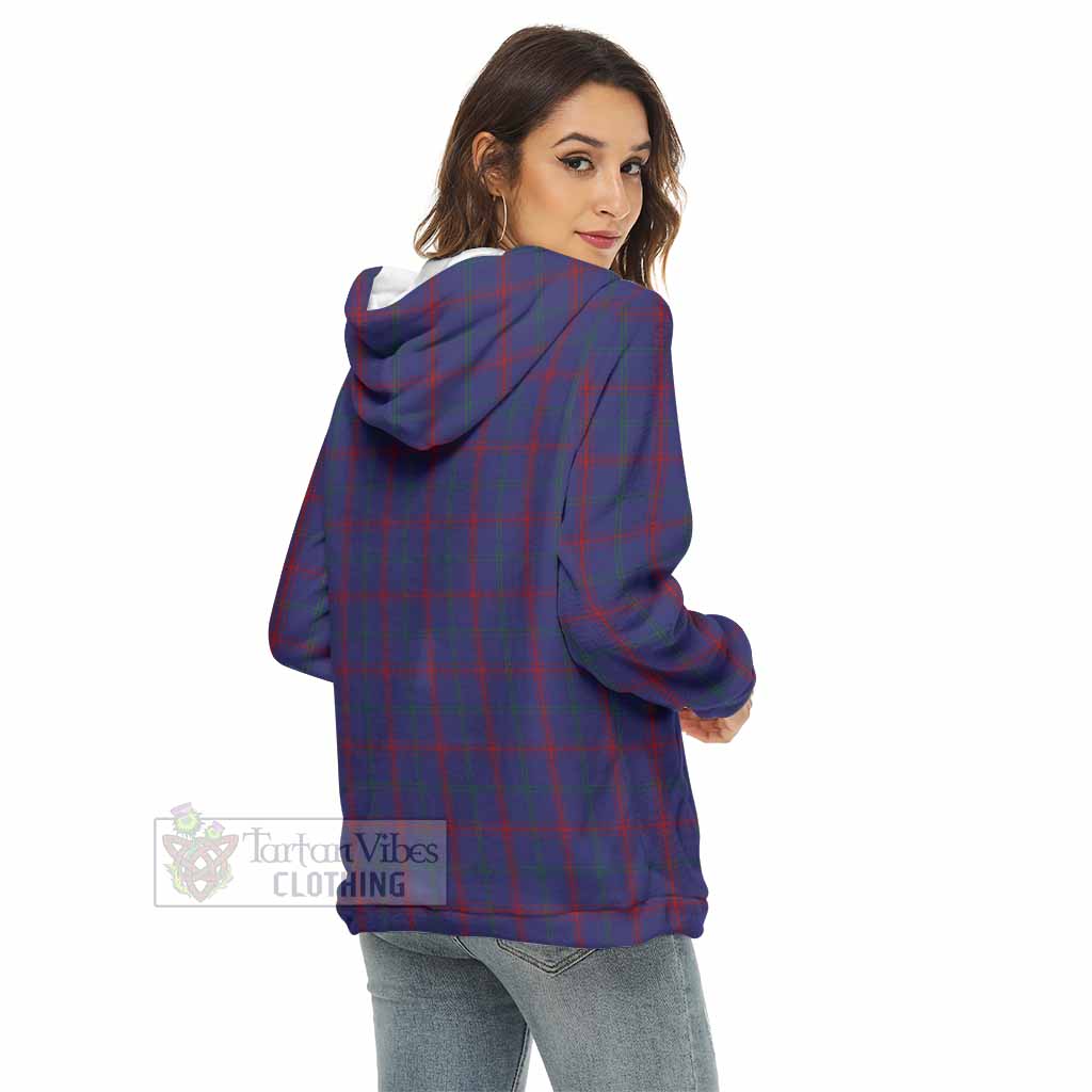 Lynch Tartan Women's Borg Fleece Hoodie with Half Zip - Tartan Vibes Clothing