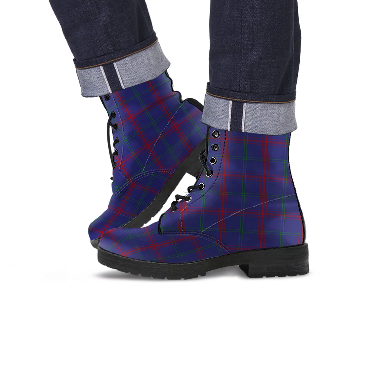 Lynch Tartan Leather Boots - Tartan Vibes Clothing