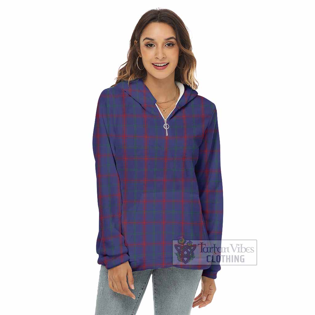 Lynch Tartan Women's Borg Fleece Hoodie with Half Zip - Tartan Vibes Clothing