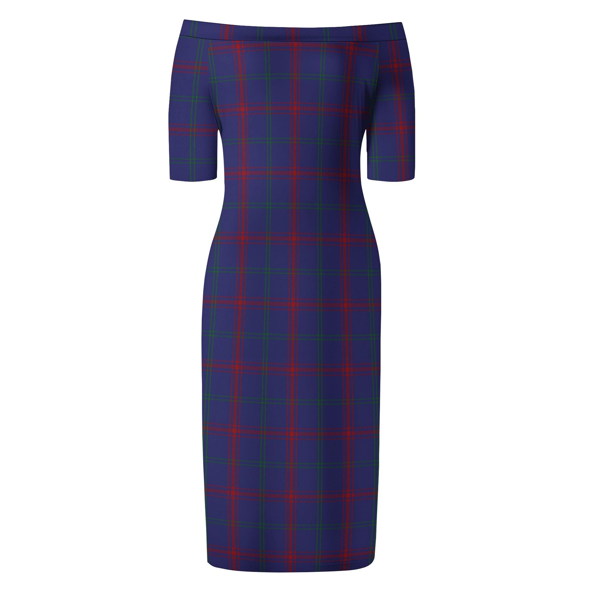 Lynch Tartan Off Shoulder Lady Dress - Tartan Vibes Clothing