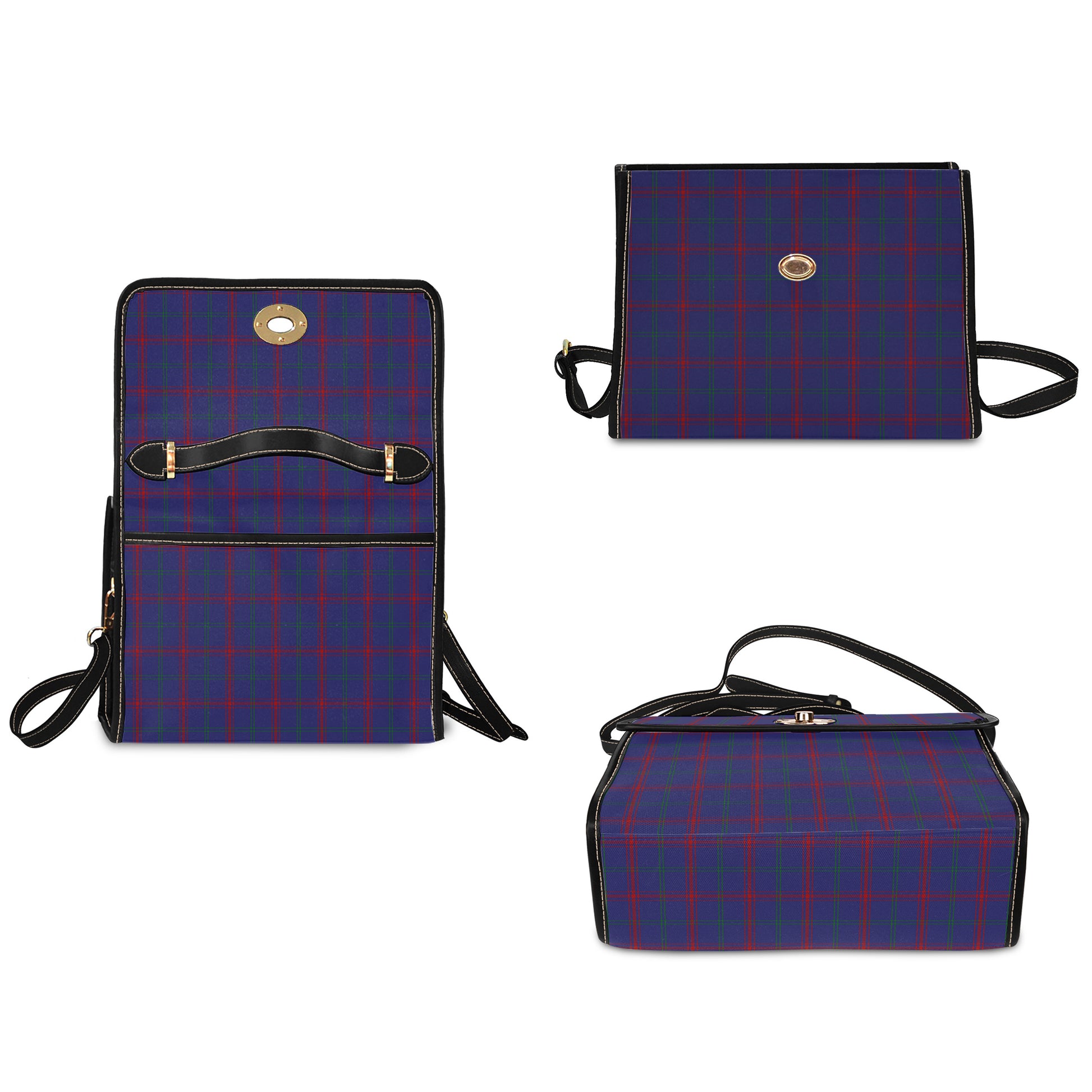 lynch-tartan-leather-strap-waterproof-canvas-bag