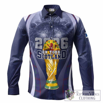 Lynch Scotland Football Tartan Long Sleeve Button Shirts Scotland On Tour Trophy Style