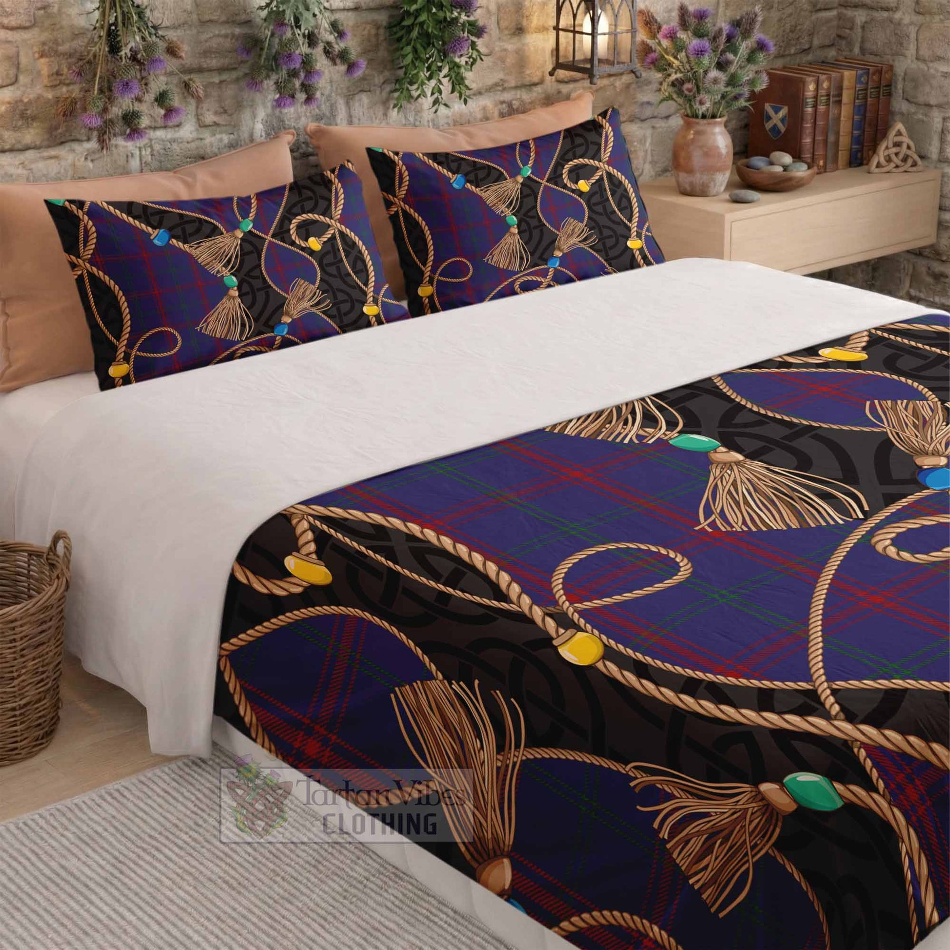 Lynch Scottish Tartan Twisted Ropes Stylized Bedding Set - Tartan Vibes Clothing