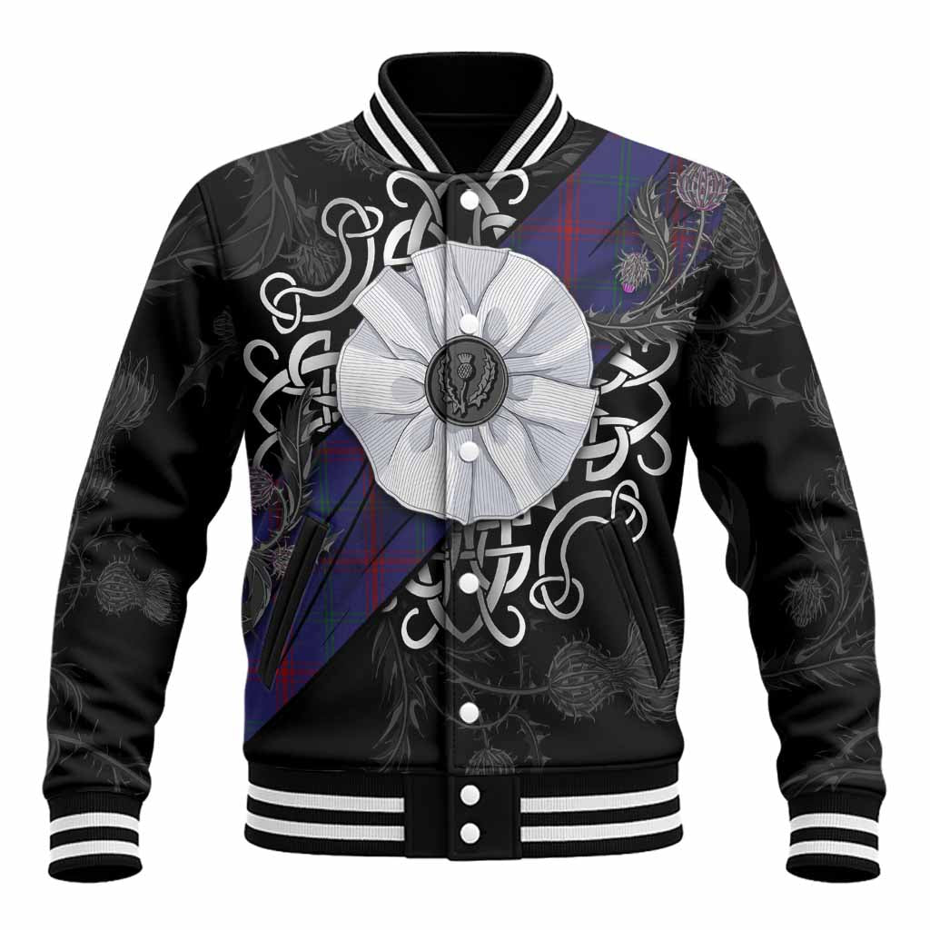 Lynch Tartan Baseball Jacket Jacobite White Rose Unisex - Tartan Vibes Clothing