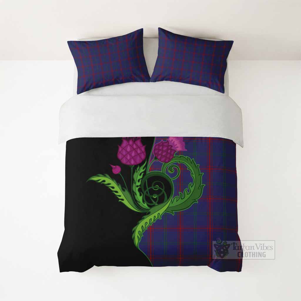 Lynch Tartan Bedding Set Traditional Scottish Thistle - Tartan Vibes Clothing