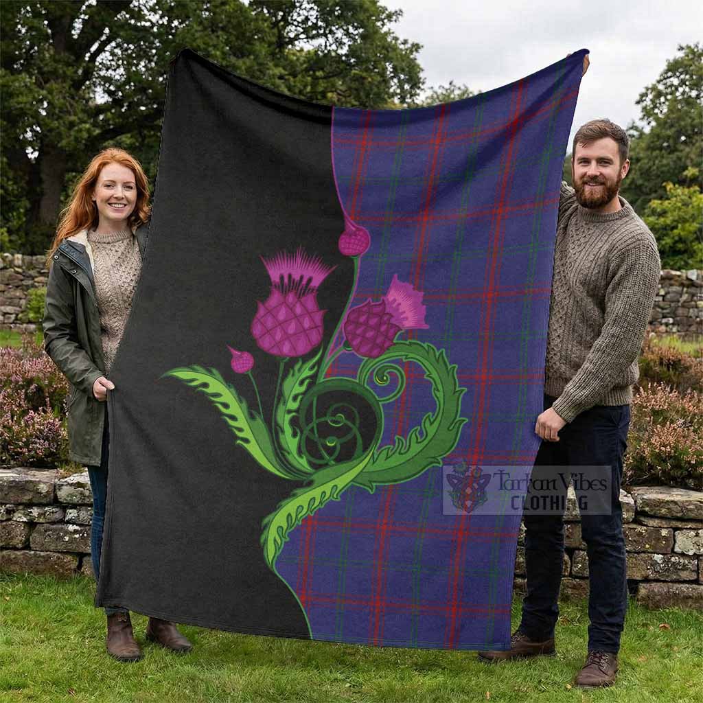 Lynch Tartan Blanket Traditional Scottish Thistle - Tartan Vibes Clothing