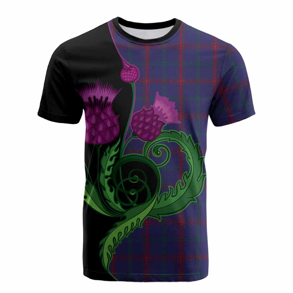 Lynch Tartan Cotton T-shirt Traditional Scottish Thistle