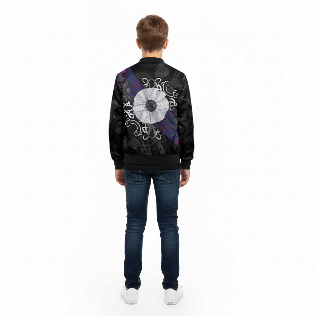 Lynch Tartan Kid Bomber Jacket Jacobite White Rose - Tartan Vibes Clothing