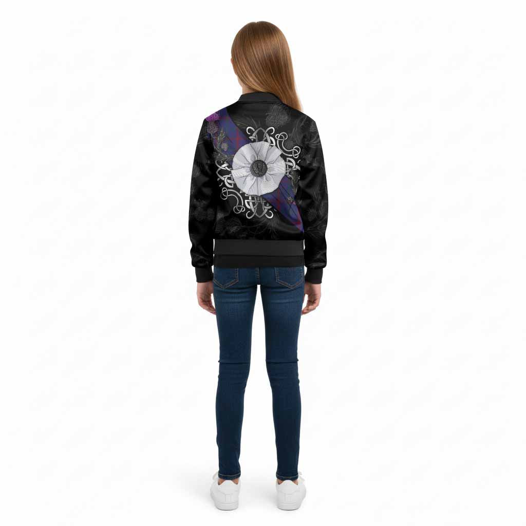 Lynch Tartan Kid Bomber Jacket Jacobite White Rose - Tartan Vibes Clothing