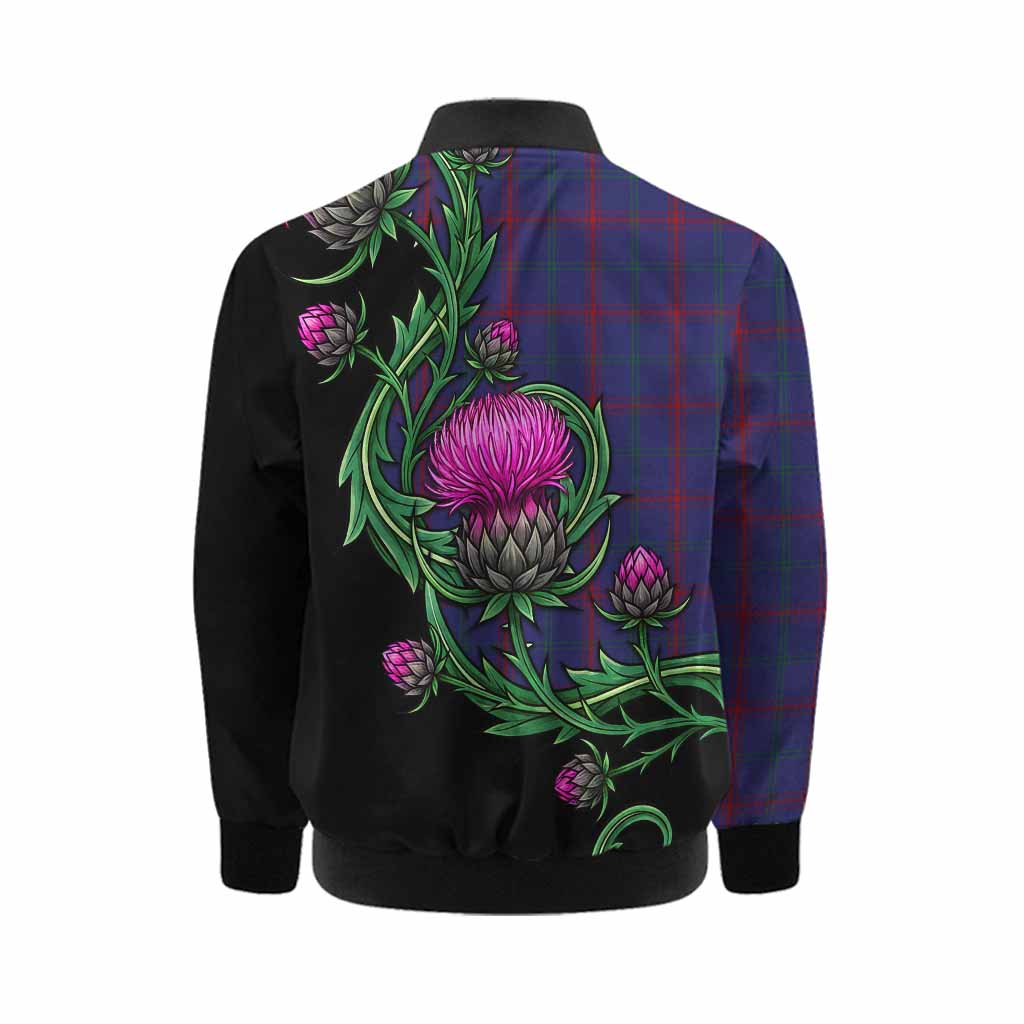 Lynch Tartan Kid Bomber Jacket Resilient Scottish Thistle Kid - Tartan Vibes Clothing