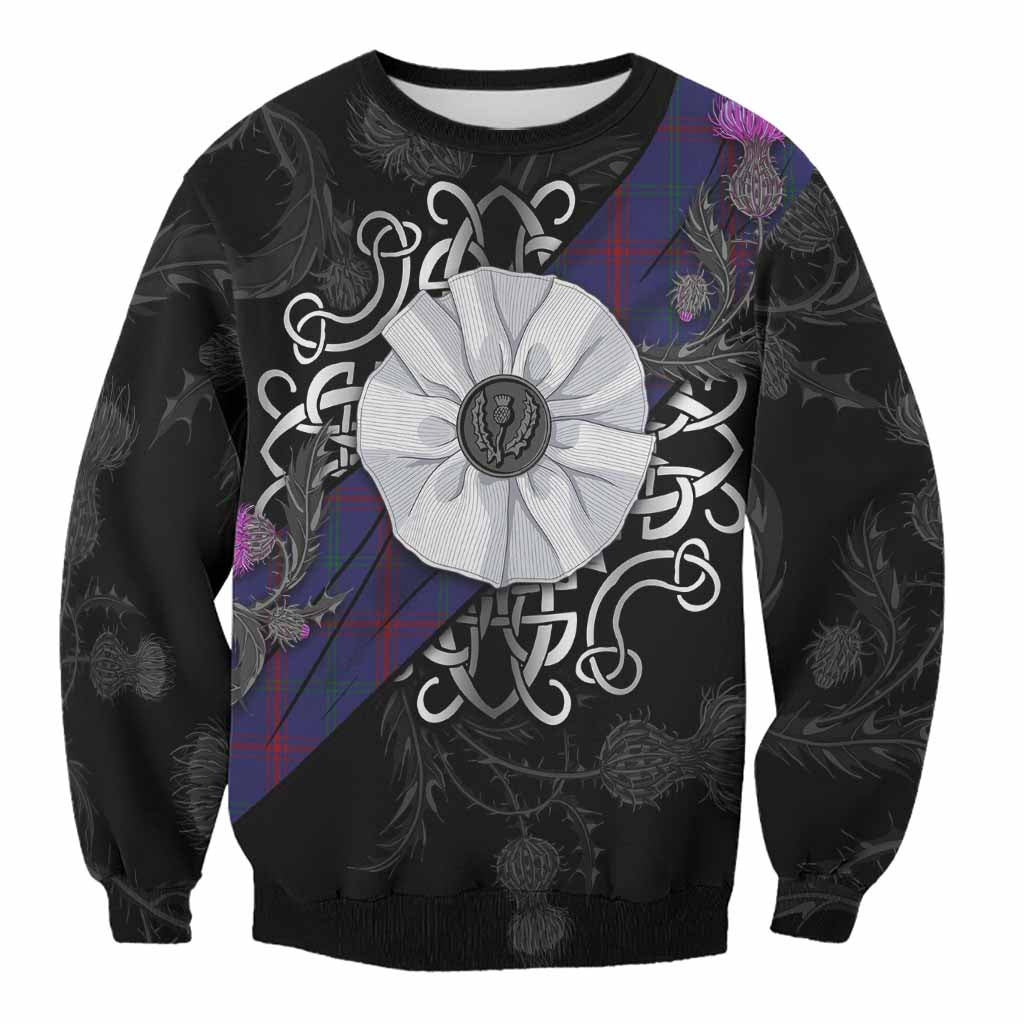 Lynch Tartan Sweatshirt Jacobite White Rose Unisex - Tartan Vibes Clothing