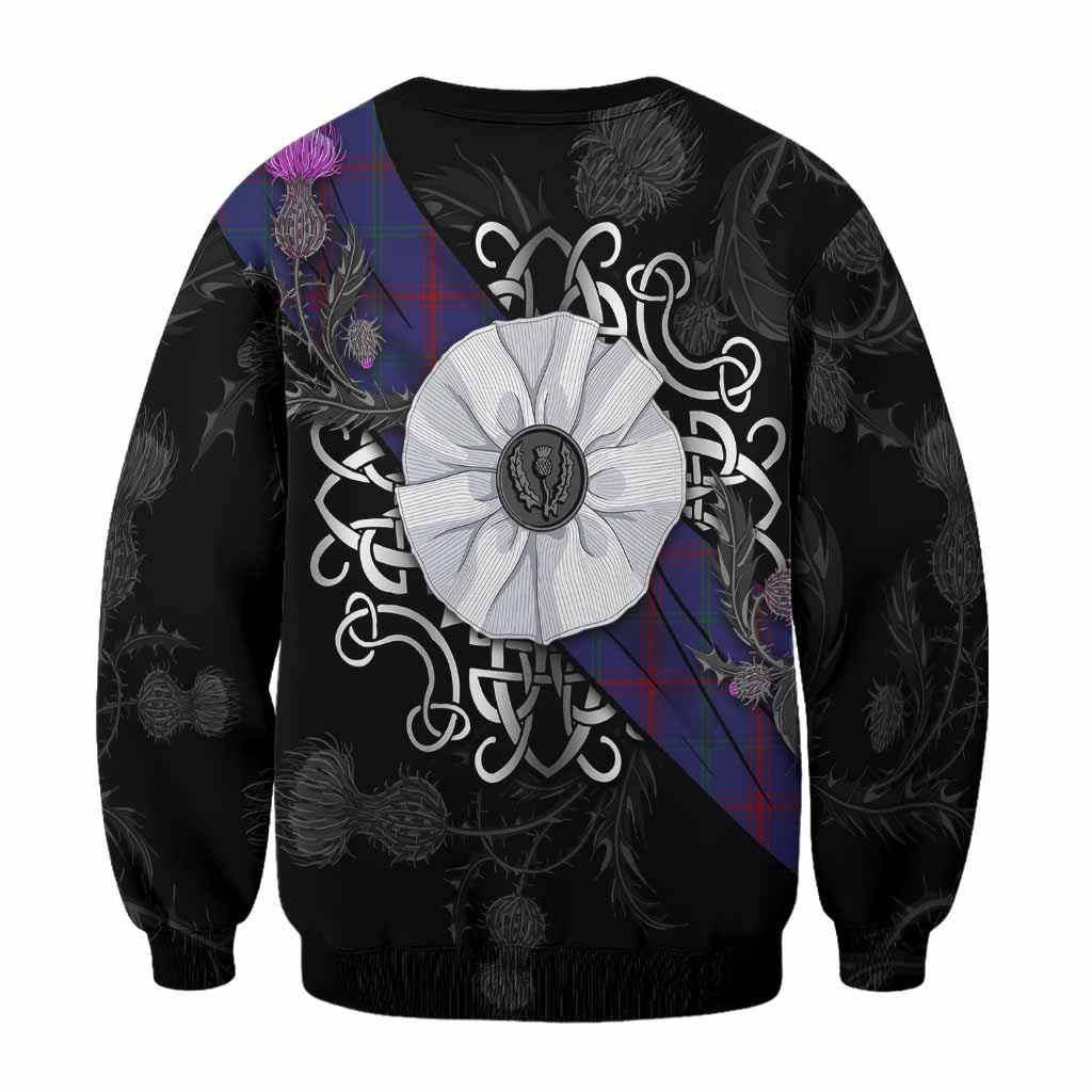 Lynch Tartan Sweatshirt Jacobite White Rose - Tartan Vibes Clothing
