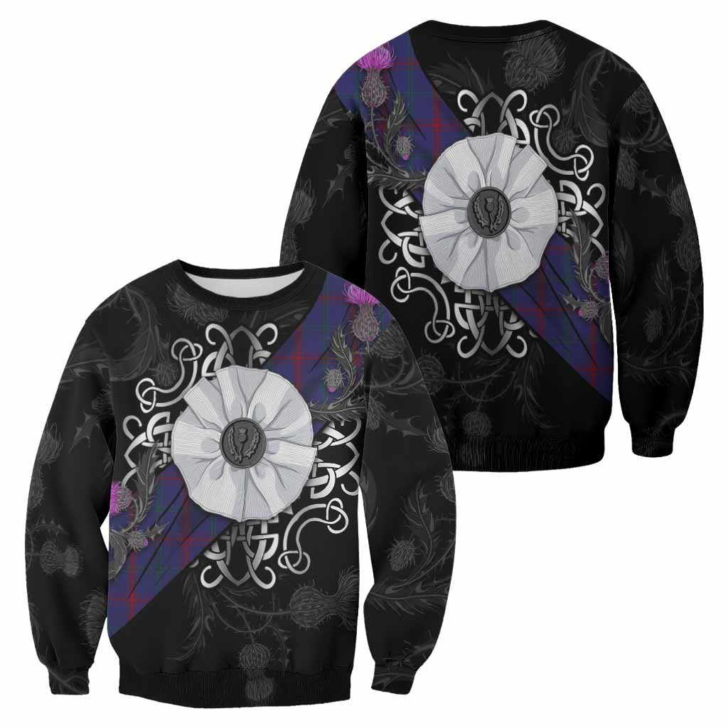 Lynch Tartan Sweatshirt Jacobite White Rose - Tartan Vibes Clothing