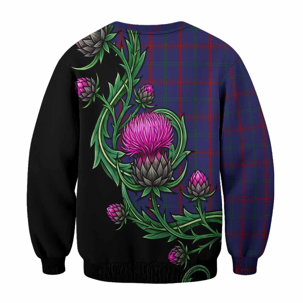 Lynch Tartan Sweatshirt Resilient Scottish Thistle - Tartan Vibes Clothing
