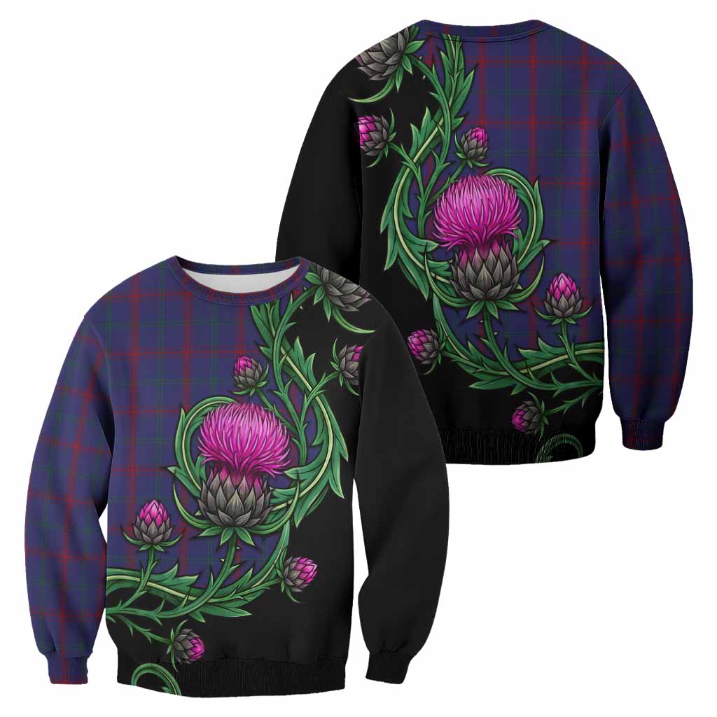 Lynch Tartan Sweatshirt Resilient Scottish Thistle - Tartan Vibes Clothing