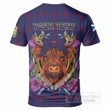 Lynch Tartan T-Shirt Scottish Thistle Heilan Coo
