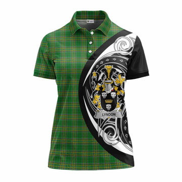 Lyndon Irish Clan Women's Polo Shirt Celtic Circle Style