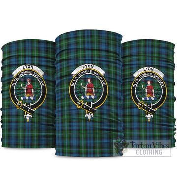Lyon Tartan Neck Gaiters, Tartan Bandanas, Tartan Head Band with Family Crest package One Size - Tartan Vibes Clothing