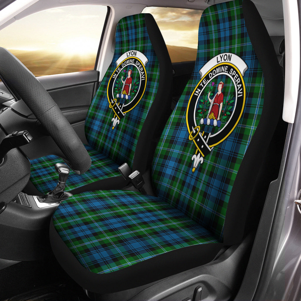 Lyon Tartan Car Seat Cover with Family Crest One Size - Tartan Vibes Clothing