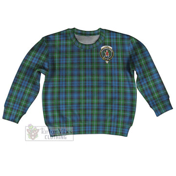 Lyon Tartan Kid Ugly Sweater with Family Crest Kid - Tartan Vibes Clothing