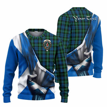 Lyon Tartan Knitted Sweater with Family Crest Scotland Patriotic Style Unisex - Tartan Vibes Clothing