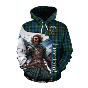 Tartan Vibes Clothing Lyon Crest Tartan Cotton Hoodie Inspired by the Freedom of Scottish Warrior