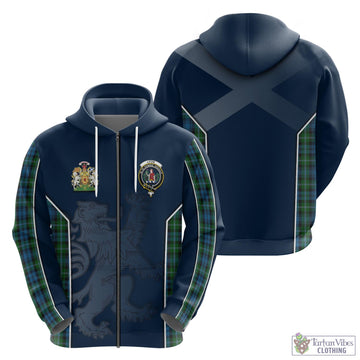 Lyon Tartan Hoodie with Family Crest and Lion Rampant Vibes Sport Style