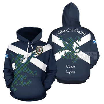 Lyon Tartan Lion Rampant Hoodie Proudly Display Your Heritage with Alba Gu Brath and Clan Name Zip Hoodie - Tartan Vibes Clothing