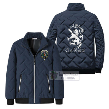 Lyon Family Crest Padded Cotton Jacket Lion Rampant Alba Gu Brath Style Unisex - 2D-tartanvibesclothing