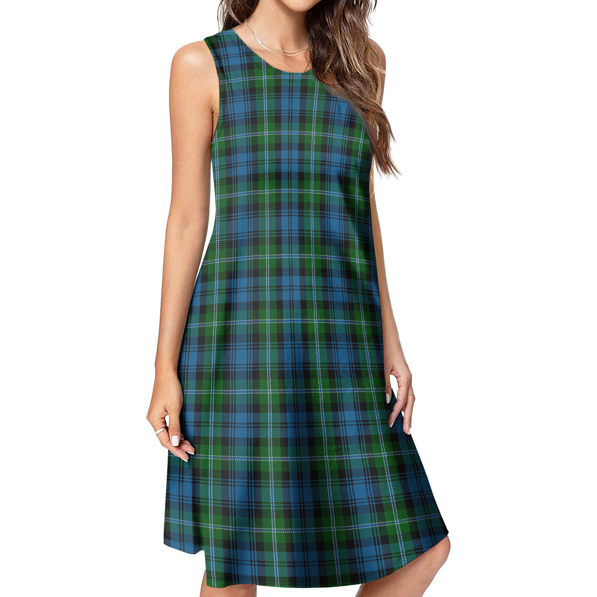 Lyon Tartan Womens Casual Dresses 4XL - Tartan Vibes Clothing