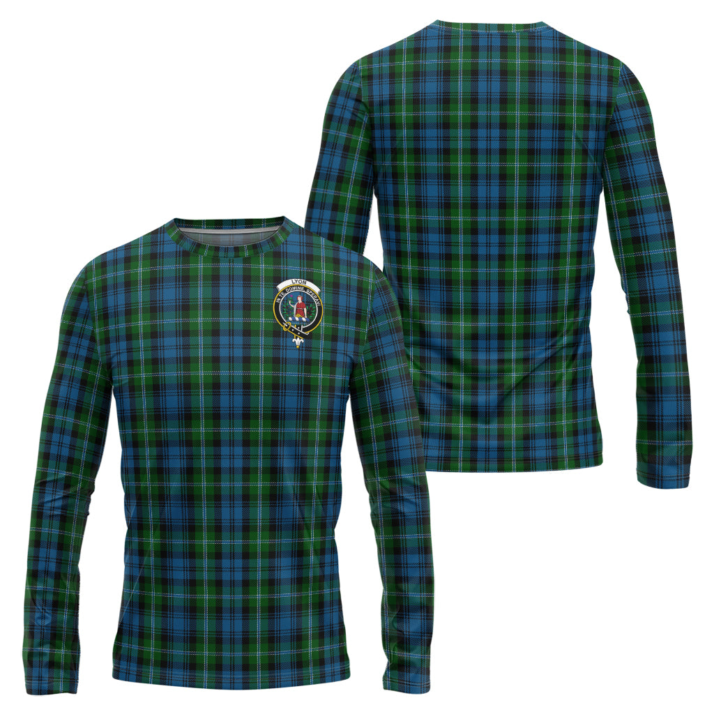 Lyon Tartan Long Sleeve T-Shirt with Family Crest Unisex - Tartan Vibes Clothing