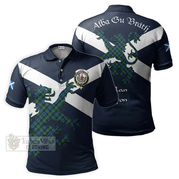 Lyon Tartan Lion Rampant Polo Shirt Proudly Display Your Heritage with Alba Gu Brath and Clan Name Kid - Tartan Vibes Clothing
