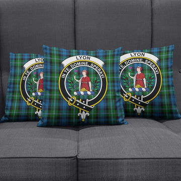 Lyon Tartan Pillow Cover with Family Crest Rectangle Pillow Cover 51*91cm - Tartan Vibes Clothing