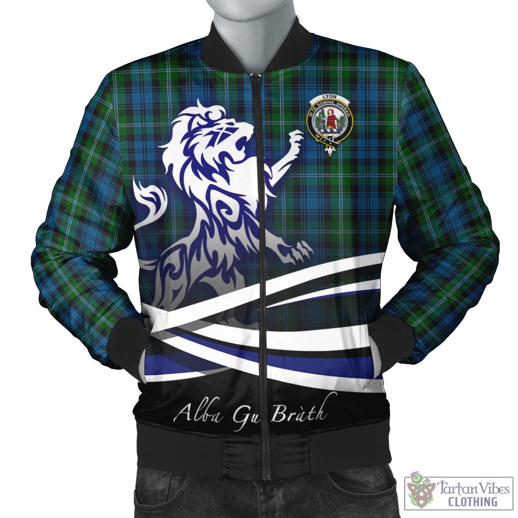 Lyon Tartan Bomber Jacket with Alba Gu Brath Regal Lion Emblem Unisex - Tartan Vibes Clothing