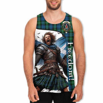 Tartan Vibes Clothing Lyon Crest Tartan Men's Tank Top Inspired by the Freedom of Scottish Warrior