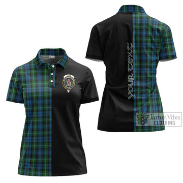 Lyon Tartan Women's Polo Shirt with Family Crest and Half Of Me Style Women - Tartan Vibes Clothing