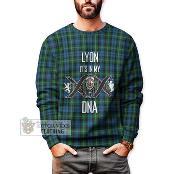 Lyon Tartan Sweatshirt with Family Crest DNA In Me Style Unisex - Tartan Vibes Clothing