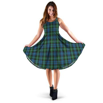 Lyon Tartan Sleeveless Midi Womens Dress XL - Tartan Vibes Clothing
