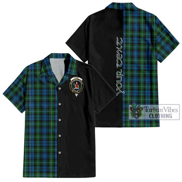 Lyon Tartan Hawaiian Shirt with Family Crest and Half Of Me Style Kid - Tartan Vibes Clothing