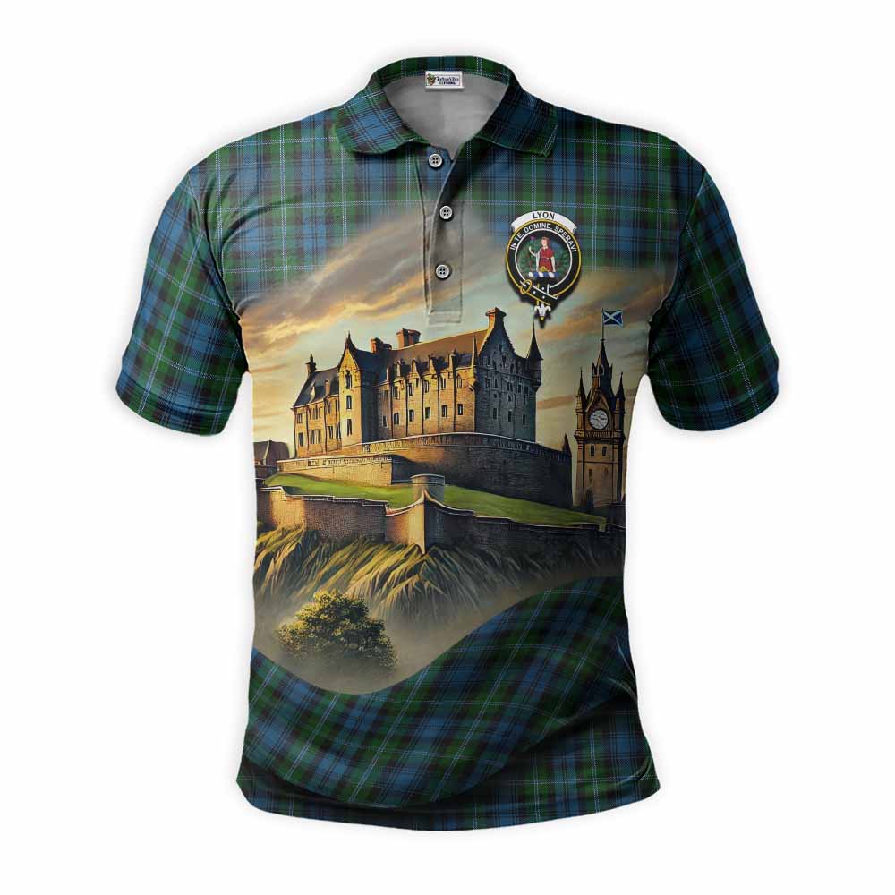 Lyon Tartan Family Crest Polo Shirt with Scottish Ancient Castle Style Kid - Tartan Vibes Clothing
